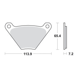 Klocki hamulcowe SBS. Ceramiczne (organiczne) Przód: 1973 XL FX 72-84 FL. TYŁ: 73-80 FL 73-83 FX (tylko dla modelu i rocznika)
