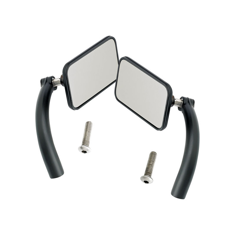 Zestaw lusterek Biltwell, montaż na uchwycie. Czarny