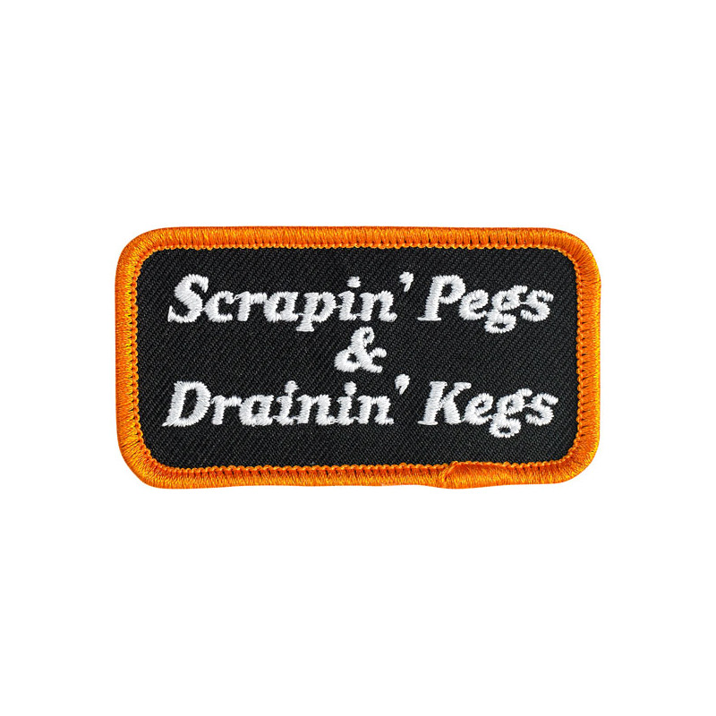 Biltwell Plamka naszywka czarna/biała/pomarańczowa