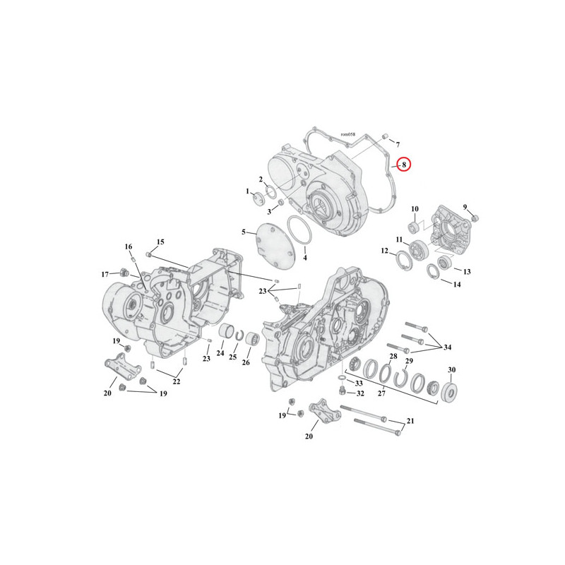 Cometic, gasket primary cover. .060" AFM 04-22 XL 08-12 XR1200 (NU)