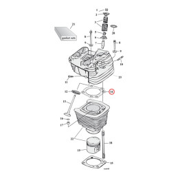 Zestaw uszczelek głowicy cylindra Cometic. Średnica 3,5 cala. Grubość 0,040 cala. MLS 84-99 B.T. (z wyłączeniem Twin Cam) 88-22 