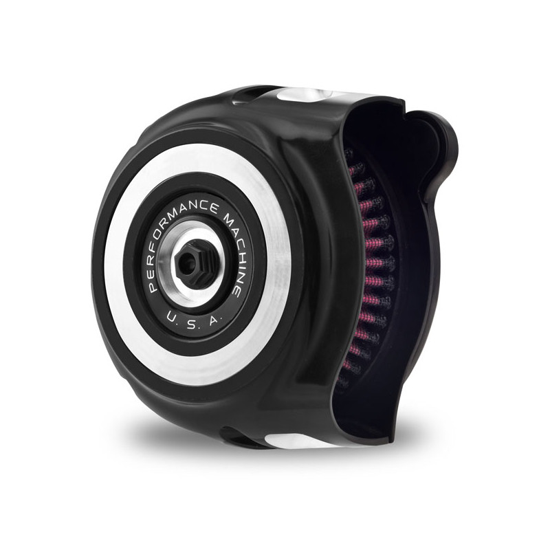 PM, Vintage air cleaner kit. Black CC 16-17 Softail 2017 FXDLS 08-16 Touring (e-throttle models) 