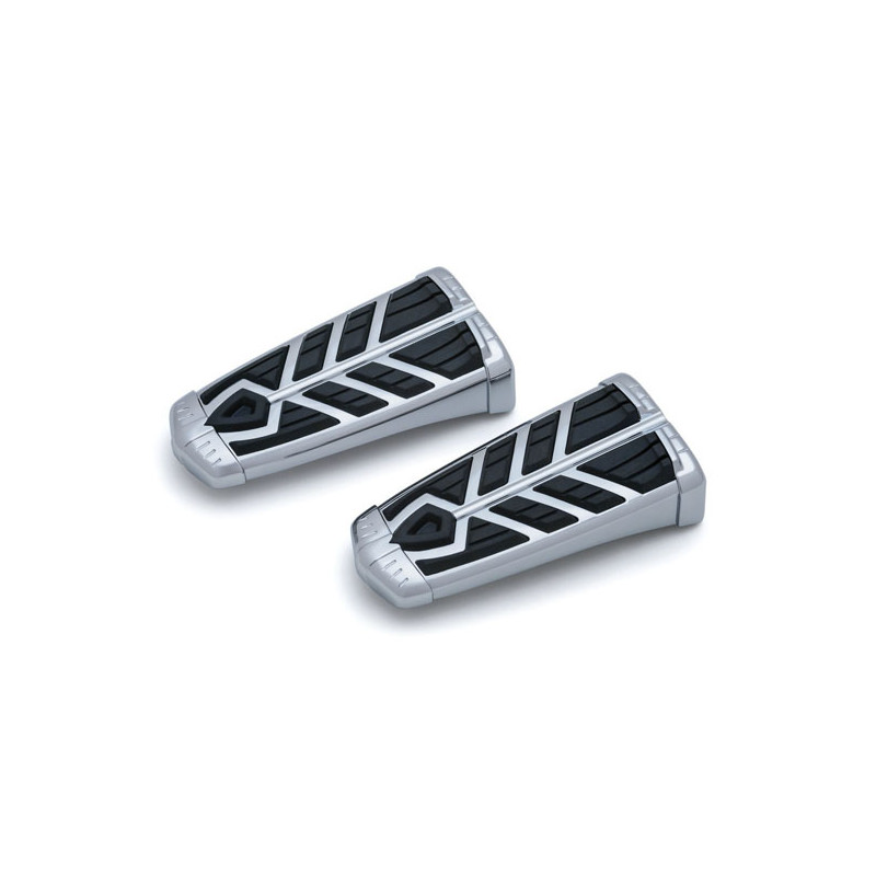 Kuryakyn, Spear foot pegs. Chrome Model specific splined footpeg adapters are found in the adapter overview and must be purchase