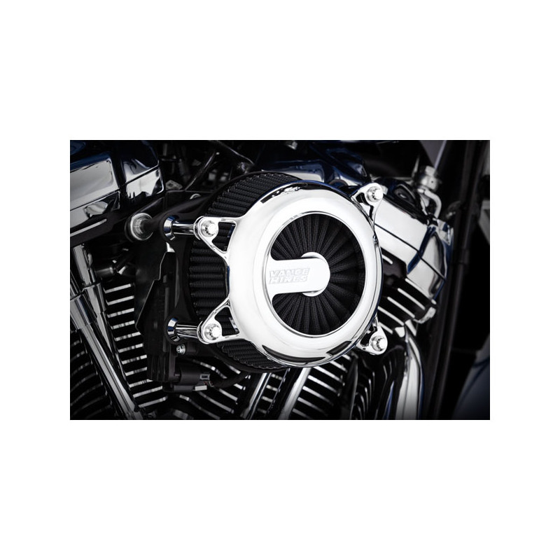 V&H, Zestaw filtrów powietrza VO2 Rogue. Chrom 16-17 Softail 2017 FXDLS 08-16 Touring Trike. (modele z e-throttle) (tylko dla mo