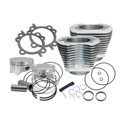 S&S, 88" to 100" conversion cylinder & piston kit. Silver 99-06 88" Twin Cam (NU)