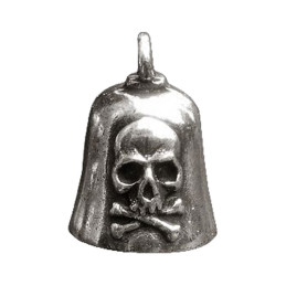 Gremlin Bell Skull X-bones 1" tall x 7/8" wide
