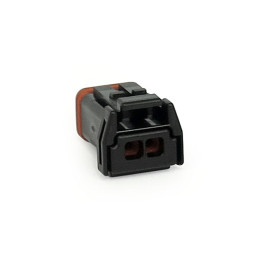 NAMZ, Deutsch MX-1900 connector. Black, plug, 2-pins 11-24 Softail 12-17(NU)Dyna 14-24 Touring 14-22(NU)XL 21-24 RH 21-24 RA 17-