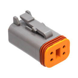 NAMZ, Deutsch DT connectors. Gray, plug housing, 4-pins Universal