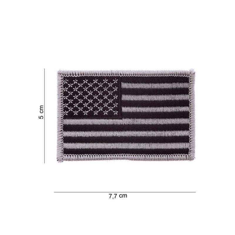 PATCH FLAG USA SILVER 