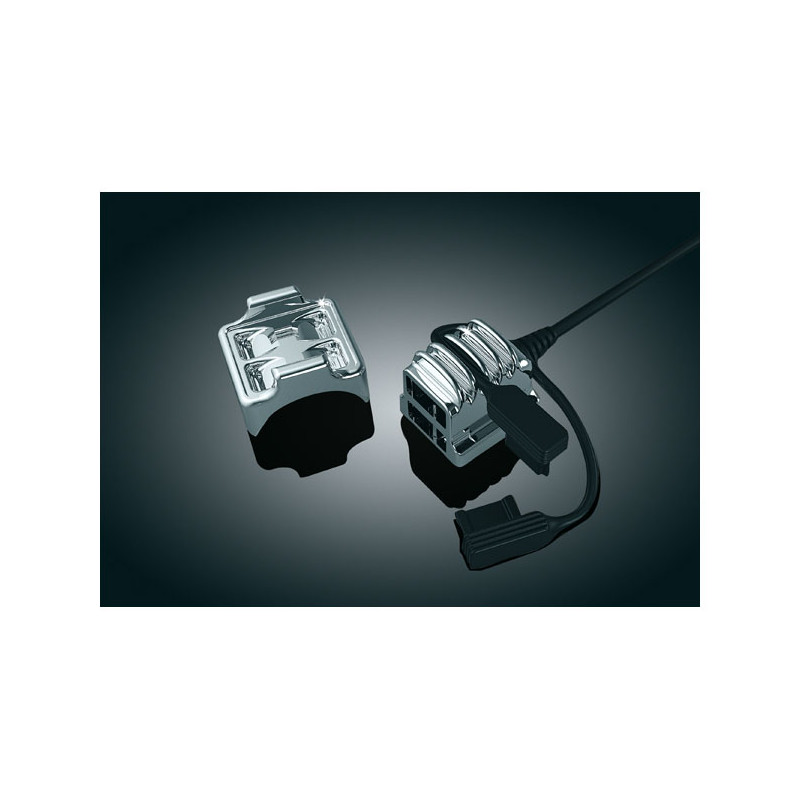 Ładowarka USB / gniazdo zasilania Kuryakyn do kierownicy. Chrom
