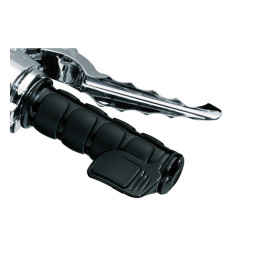 Kuryakyn, Wypukły uchwyt przepustnicy ISO. Prawy, czarny. Pasuje do uchwytów Kuryakyn ISO-grips, ISO-flame grips i Transformer g