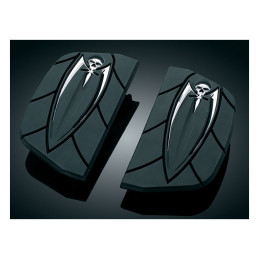 Kuryakyn, Zombie passenger floorboard covers 86-17(NU)FL Softail 12-16(NU)Dyna FLD Switchback 83-24 FLT/Touring 09-24 Trikes. (M