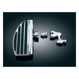 Kuryakyn rider/passenger ISO-floorboards. Low mount Traditional H-D male mount with 541161 (chrome) or 567301 (gloss black) adap
