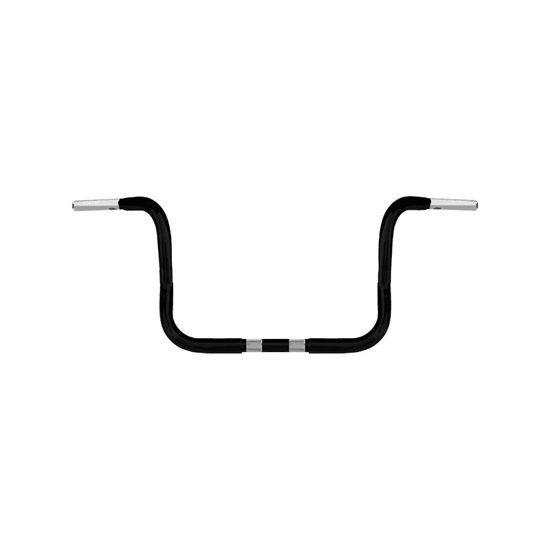 Kierownica baggera Wild1, 1-1/4 cala. Czarna, podniesienie o 10 cali 82-23 FLH Touring z mechanizmem & elektronicznym przepustni