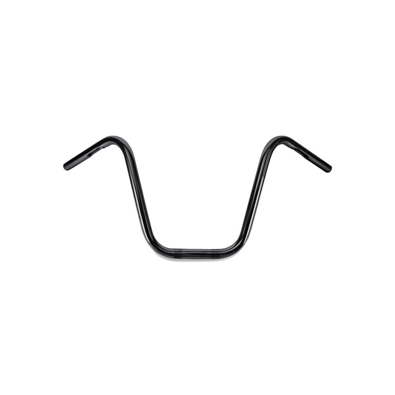 Kierownica Burly, wąska 1". Czarna, wysokość 12" 82-22 H-D (z wyjątkiem 08-22 e-throttle i 88-11 Springers) z podniesieniem o śr