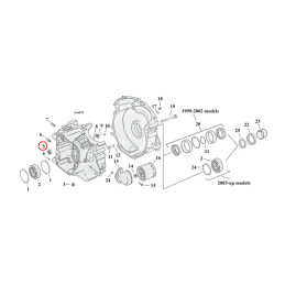 S&S, camshaft needle bearing. Inner 06-17(NU)Dyna 07-17(NU)Twin Cam Softail (excl. 110" Twin Cam as noted) 18-23 M8 Softail  07-
