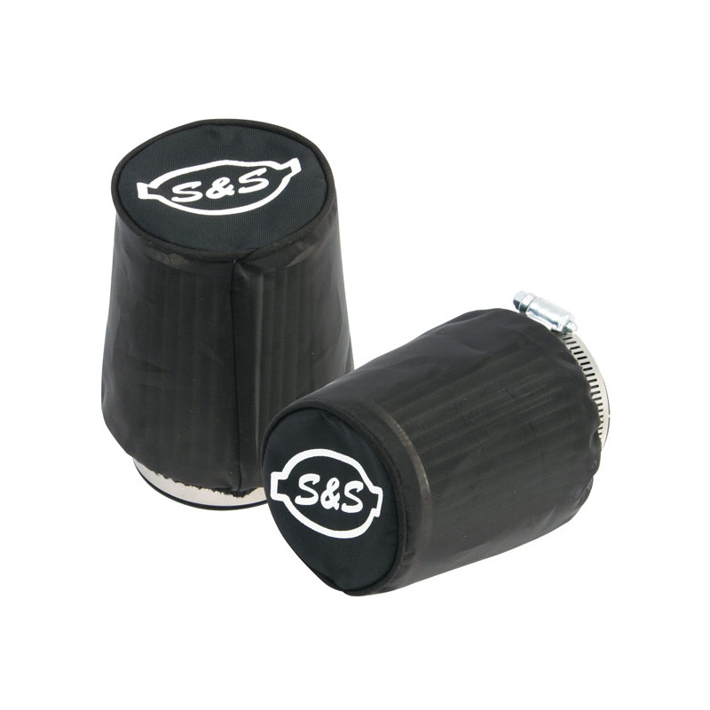 S&S, rain sock / Pre-filter. Black (1) Fits S&S EFI single bore and tuned (dual bore) intake runners