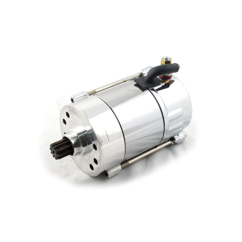 All Balls, Prestolite style starter motor. 1.4kW. Chrome 67-80 XL L66-82 FL 80-83 FLT 82-E83 FXR(NU)