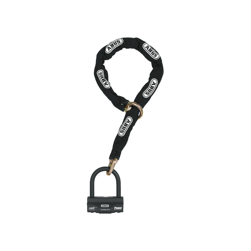 Abus Granit 58 Padlock & black loop chain Universal