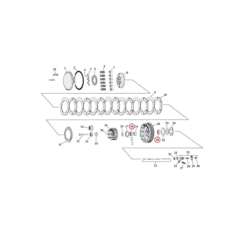 BEARING, CLUTCH SPROCKET 52-70 K XL(NU)
