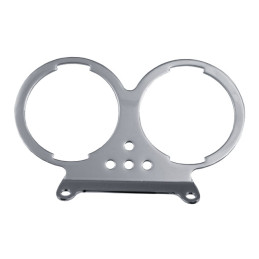 Mounting bracket, speedo & tachometer. Chrome 86-91 XL FXR FX. Models with dual instruments (NU)