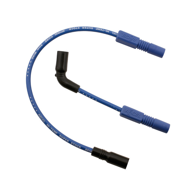 Zestaw przewodów zapłonowych Accel, 8mm Spiralny rdzeń z żelaza. Niebieski 08-12 XR1200 (tylko dla modelu i rocznika)