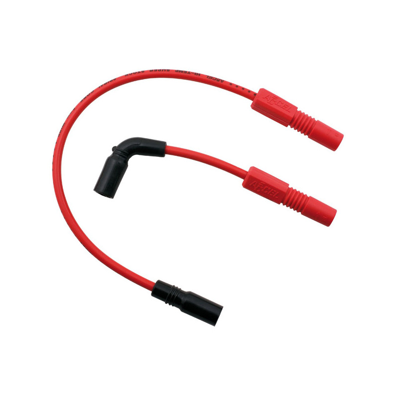 Zestaw przewodów zapłonowych 8mm Ferro Spiral firmy Accel. Czerwony 08-12 XR1200 (tylko dla modelu i rocznika)