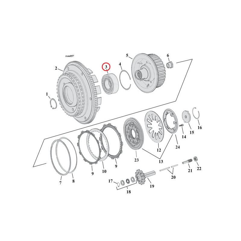 Rulment hub ambreiaj dublu rând 90-10 B.T. (NU)