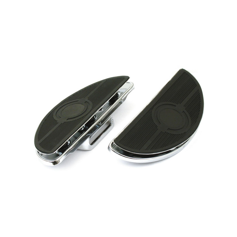 Adjustable Oval floorboard kit. Dampers 84-15 FXST Softails (excl. FLST models) 80-86 FXWG 93-99 Dyna Wide Glide models (NU)