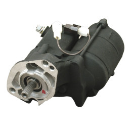Rozrusznik BDL 1.4kW. Czarny 70-78 Shovelhead z MCS 518591 3" otwarty napęd linkowy