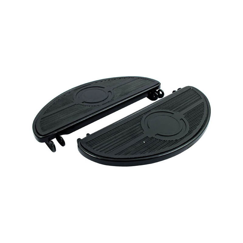 Oval early FL floorboards. Black 40-84 FL FLH 40-51 WL 750cc Flatheads (NU)