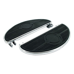 Oval early FL floorboards. Chrome 40-84 FL FLH 40-51 WL 750cc Flatheads (NU)