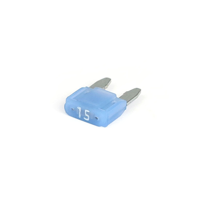 Mini fuse with LED indicator. Blue, 15A UNIVERSAL