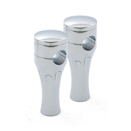 Talon aluminum riser kit, 4" rise. Chrome For 1" (25.4mm) handlebars