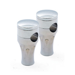 Talon aluminum riser kit, 3" rise. Chrome For 1" (25.4mm) handlebars