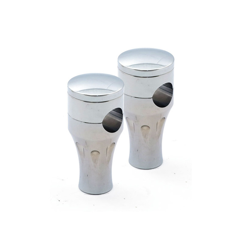 Talon aluminum riser kit, 3" rise. Chrome For 1" (25.4mm) handlebars