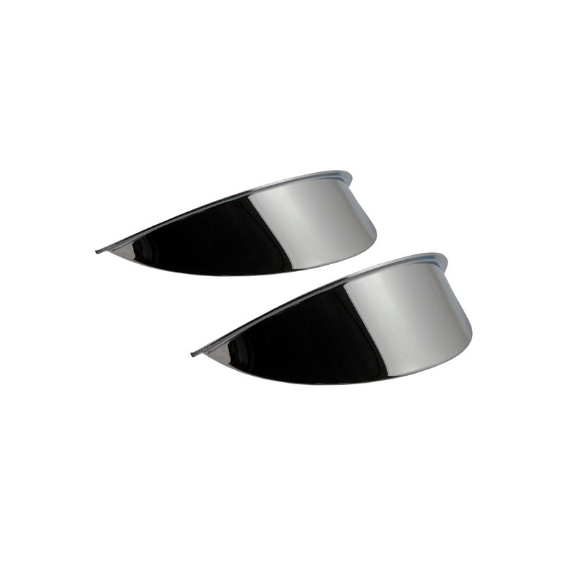 Smooth headlamp/spotlamp visor. 4-1/2". Chrome Most 41-23 H-D spotlamps/passing lamps & most small custom headlamps