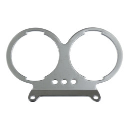 Mounting bracket, speedo & tachometer. Chrome 84-85 XL FX FXR FXRT. Models with dual instruments (NU)