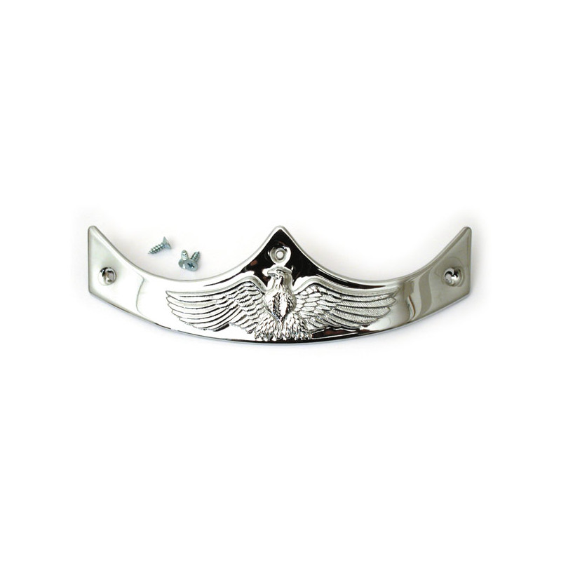 Front fender tip, Eagle embossed. Chrome FL models