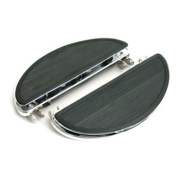 Oval early FL floorboards. With dampers. Chrome 40-84 FL FLH 40-51 WL 750cc Flatheads (NU) (NU)