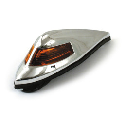 Luz del guardabarros delantero estilo antiguo cromo ámbar