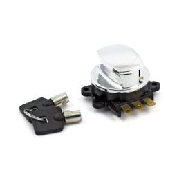 96-up ignition switch, side hinge type. Chrome 96-10 Softail 93-11 FXDWG 08-11 FXDB/C/F/L 94-13 FLHR/C (NU)