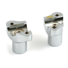 Lower OEM style riser set. Threaded. Chrome 