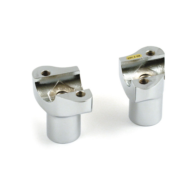 Lower OEM style riser set. Threaded. Chrome 