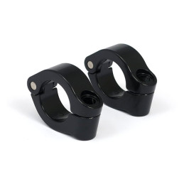 Engine guard clamp set, for spotlamps. Short. Black UNIVERSAL