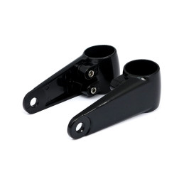 Clampah, side-mount headlamp bracket assembly. Black 35mm 39mm and 41mm fork tubes