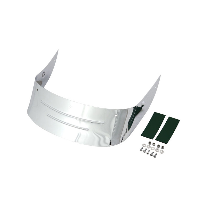 Końcówka tylnego błotnika Fatboy, żłobiona. Chrom 07-17 FLSTF/B/BS Fatboy (tylko dla modelu i rocznika)