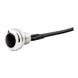 Smooth push button switch. Two-Tone polished/black UNIVERSAL