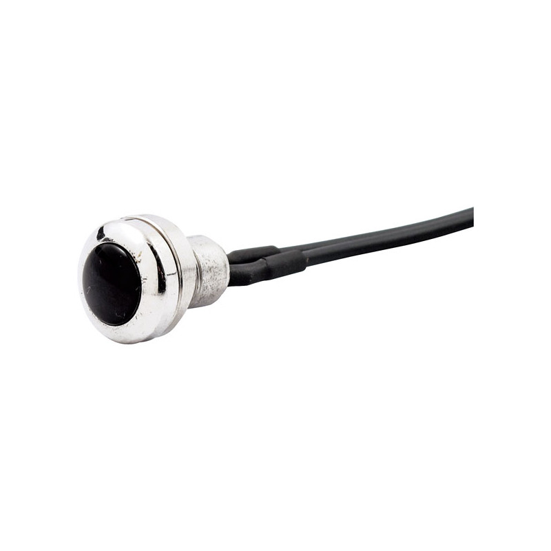 Smooth push button switch. Two-Tone polished/black UNIVERSAL