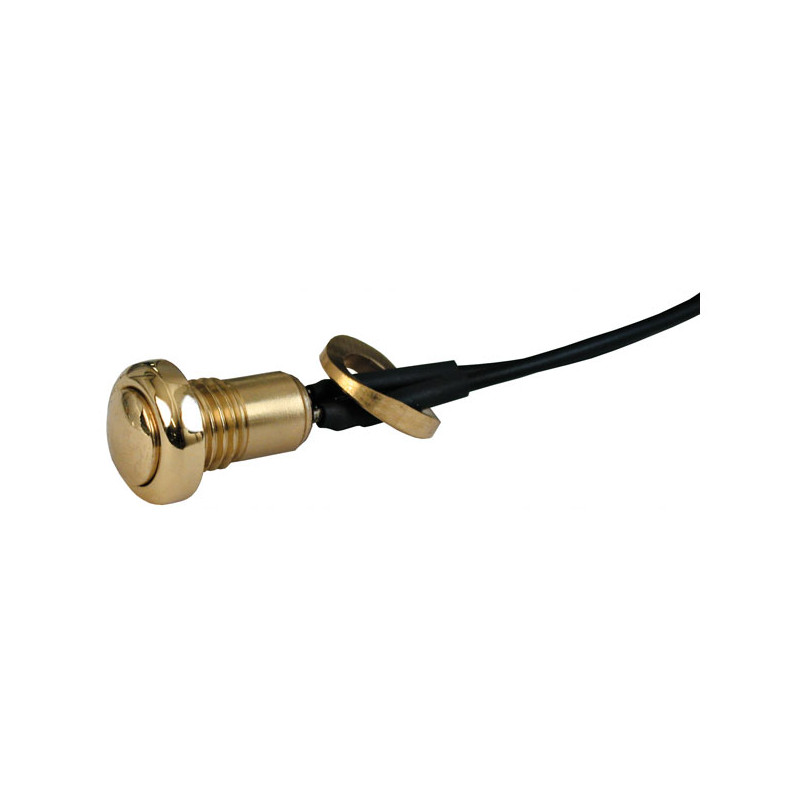 Smooth push button switch. Polished brass UNIVERSAL